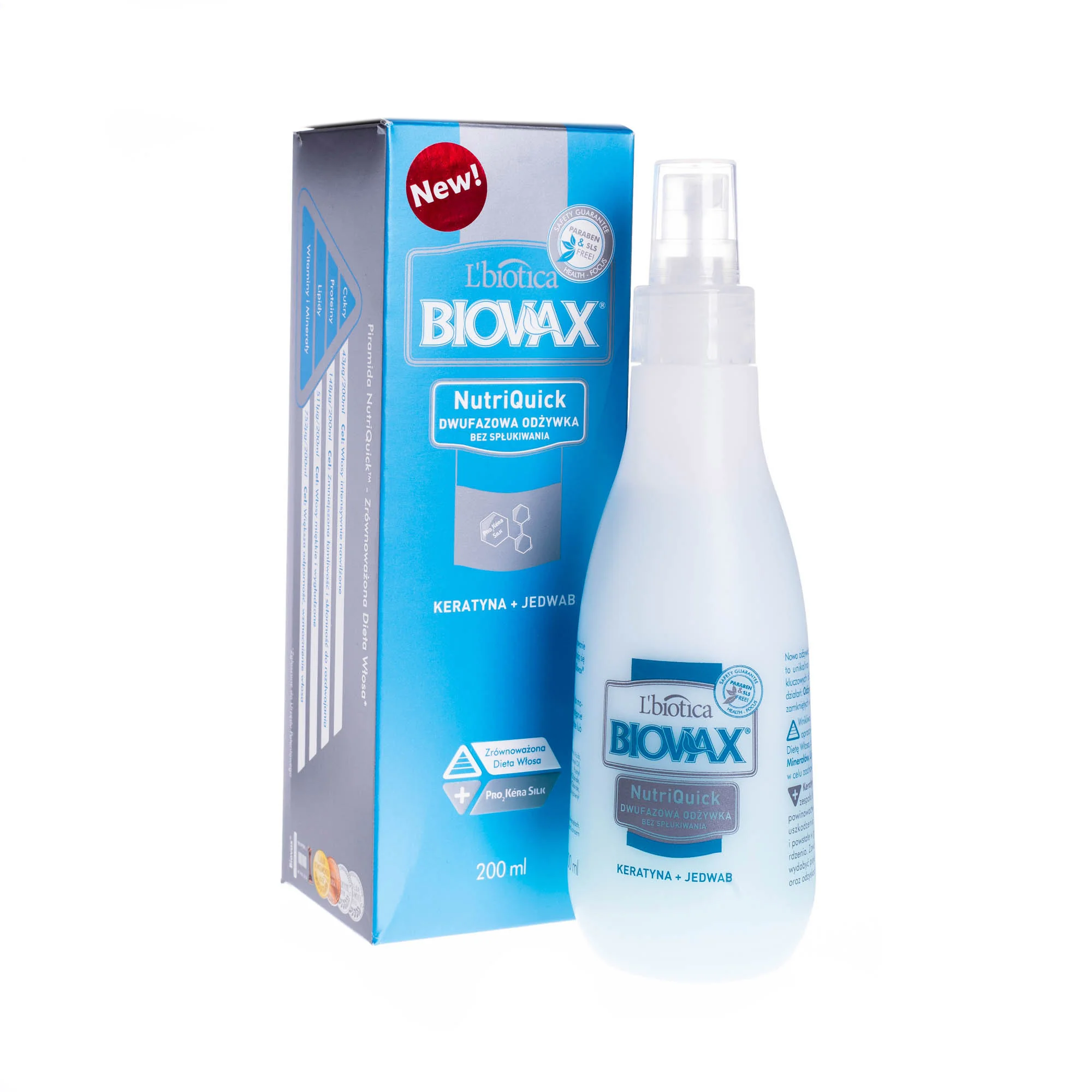 lbiotica biovax nutriquick odżywka do włosów keratyna 200ml