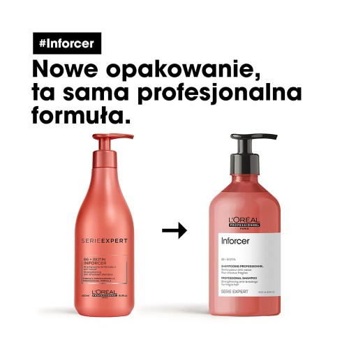 loreal inforcer szampon do włosów łamliwych zestaw