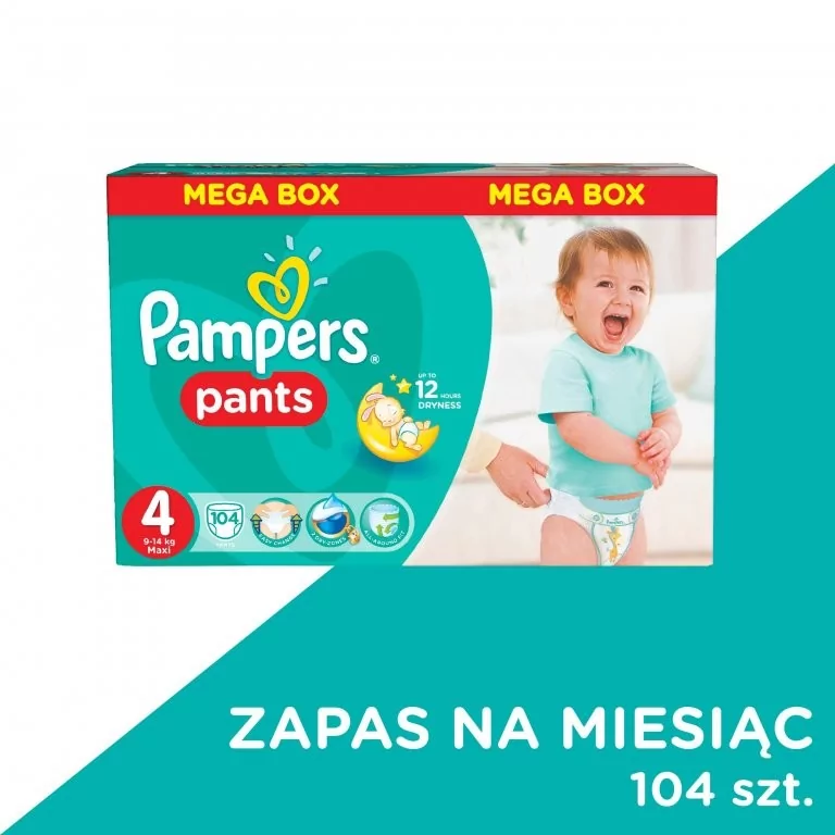 pampers pants 4 mega box maxi 104szt