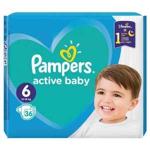 pampers active baby dry pieluchy rozmiar 6 36 sztuk