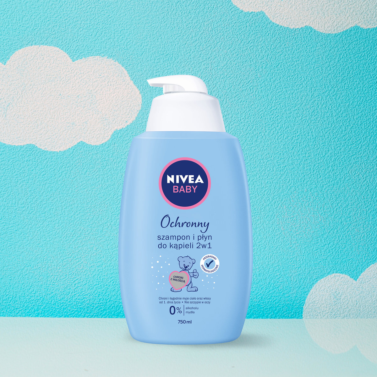 nivea baby 2w1 szampon i płyn do kąpieli 500 ml