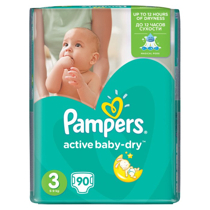 pampers active baby dry 3 90