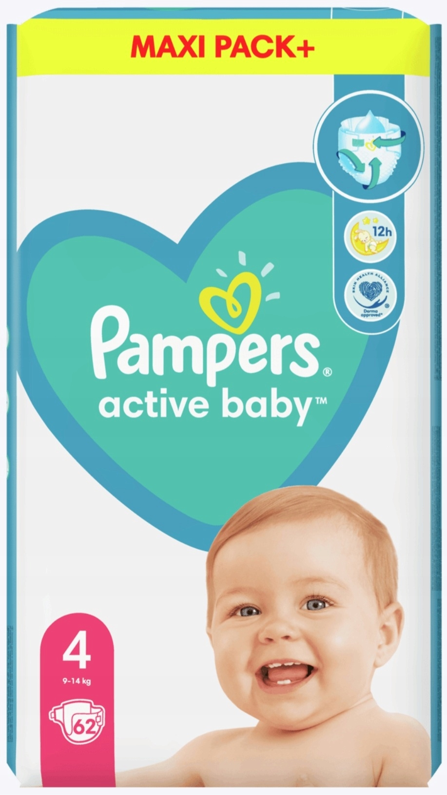 pampers active baby 62sztuki 4 ceneo