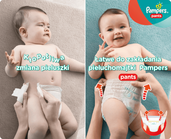 pasek z tylu pieluchomajtki pampers