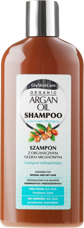 glyskincare argan oil szampon do włosów z organicznym olejem arganowym