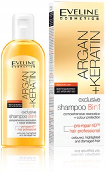 eveline cosmetics argan keratin szampon 8 w 1