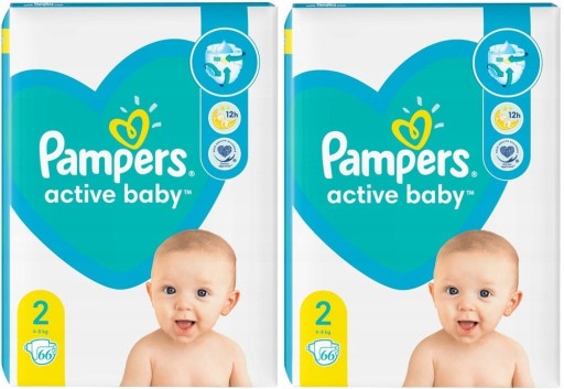 allegro pampers active baby 132 szt