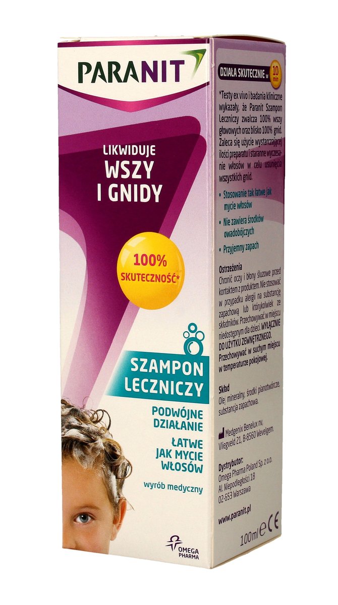 paranit szampon leczniczy likwiduje wszy i gnidy 100 ml