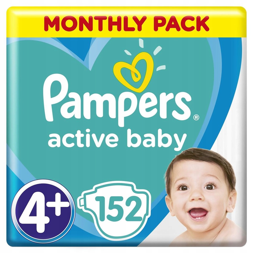 pampers 4+ 152 szt