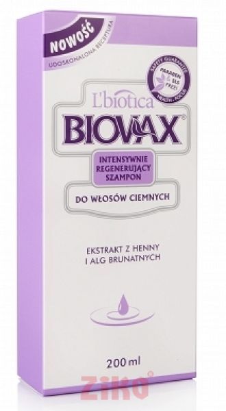 biovax intensywnie regenerujący szampon do włosów ciemnych