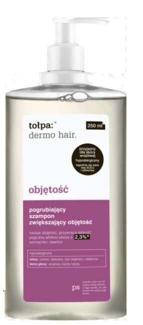 dermo hair objętość pogrubiający szampon zwiększający objętość