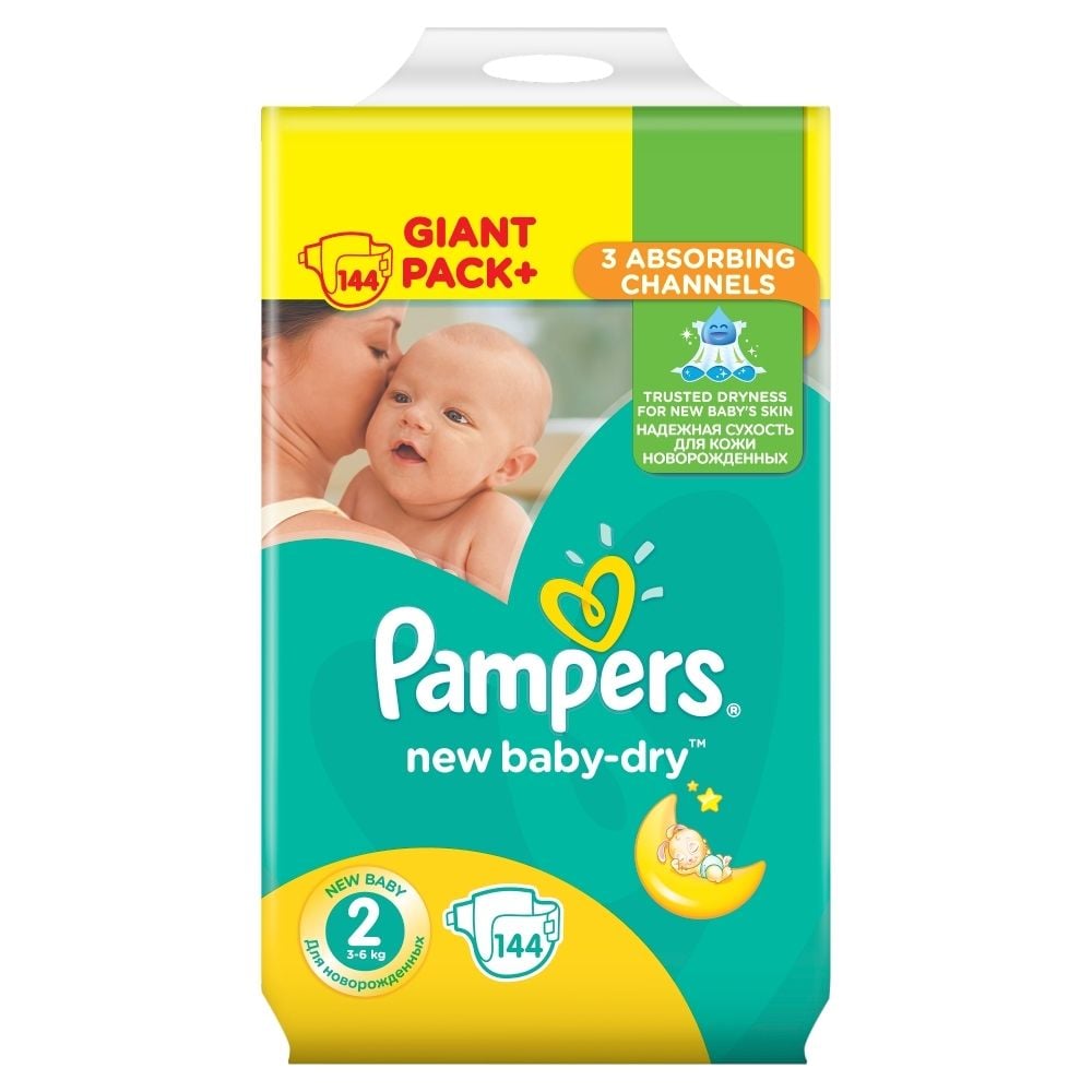 pieluchy pampers baby dry 2 144 sztuk