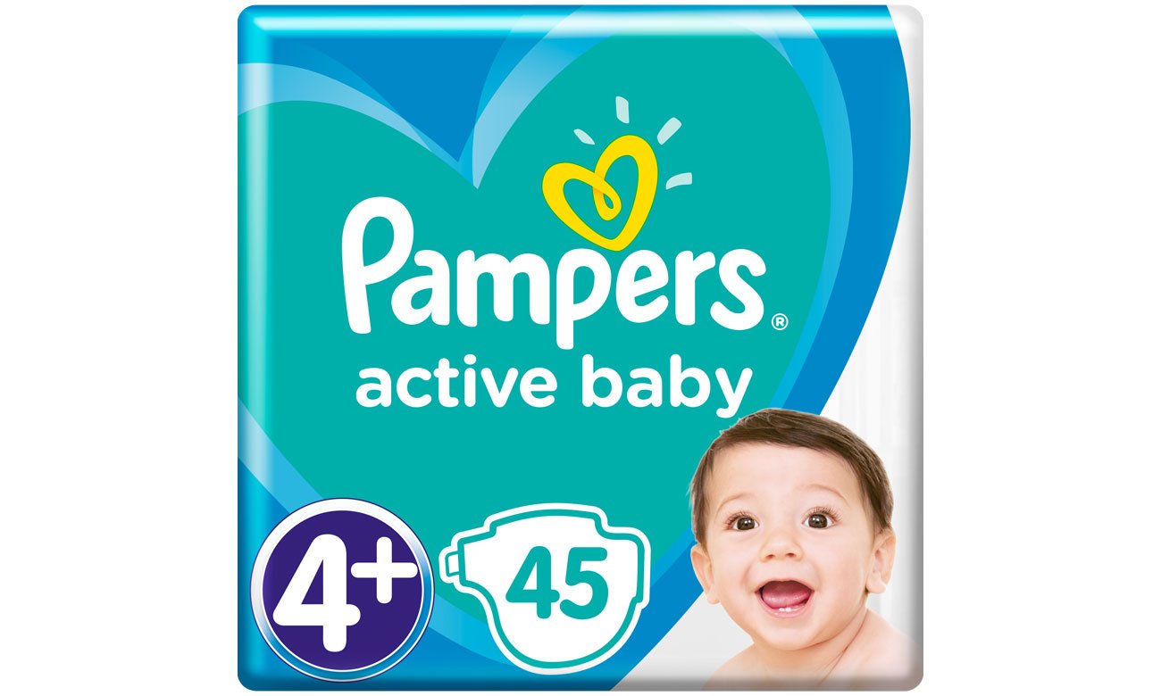 pampers active baby 4+ 45 sztuk