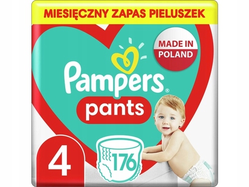 pampers pieluchomajtki pants 4 maxi 176 szt