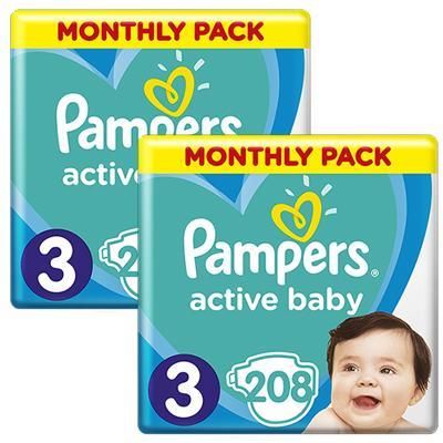 pampers pieluchy active baby 3 midi