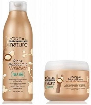 szampon do włosów suchych riche macadamia loréal professionne