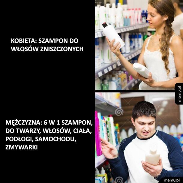 szampon dla kobiet vs mężczyzn