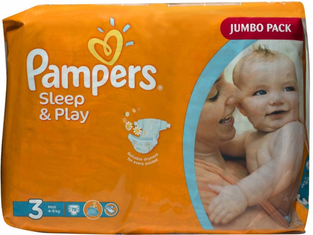 pampers 3 sleep and play 78 szt