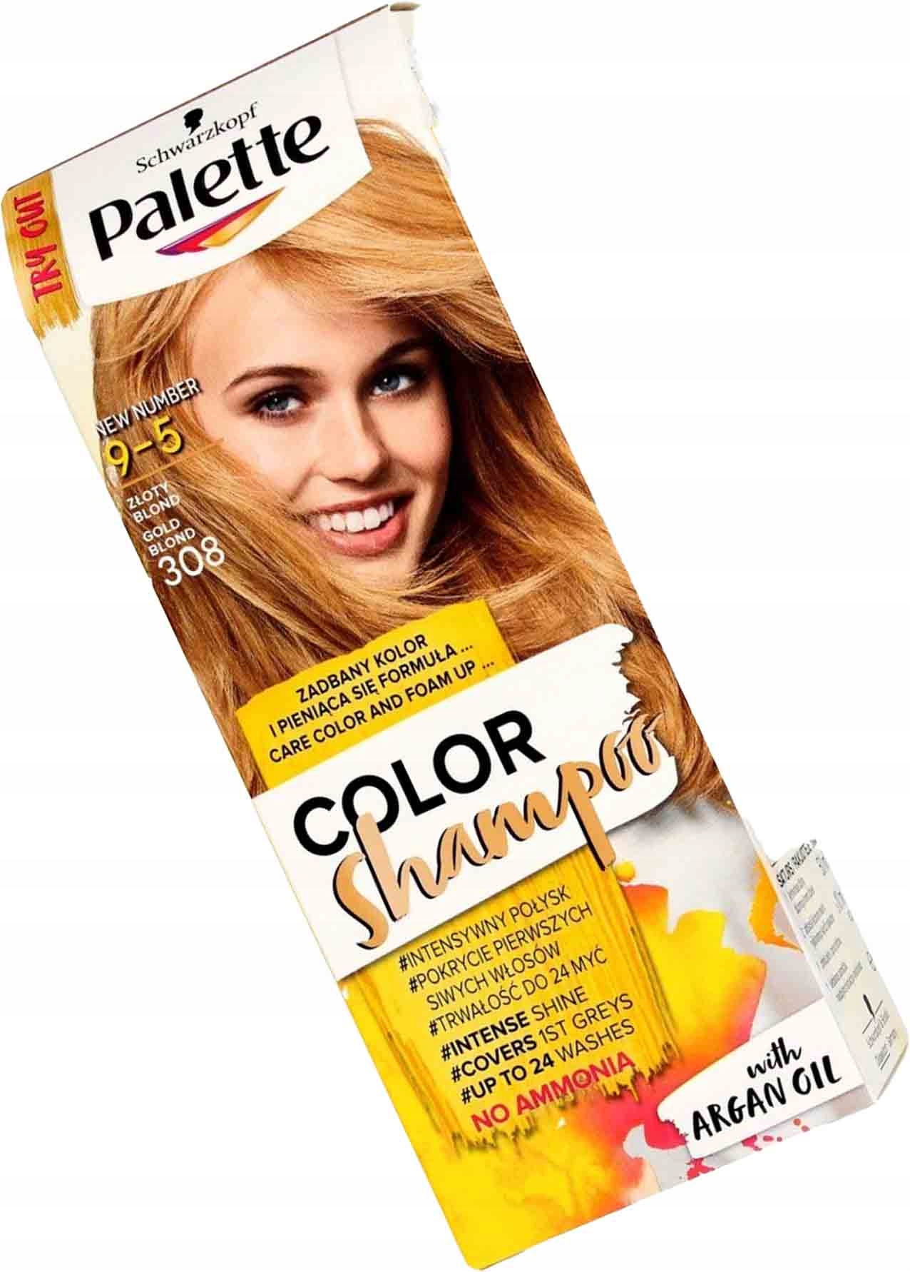 palette złoty blond szampon na szare włosy