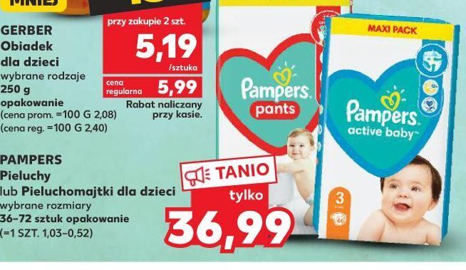 kaufland pieluchomajtki pampers