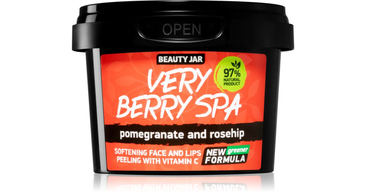 Beauty Jar „Very berry Spa” - zmiękczający peeling do twarzy i ust z witaminą C 120g