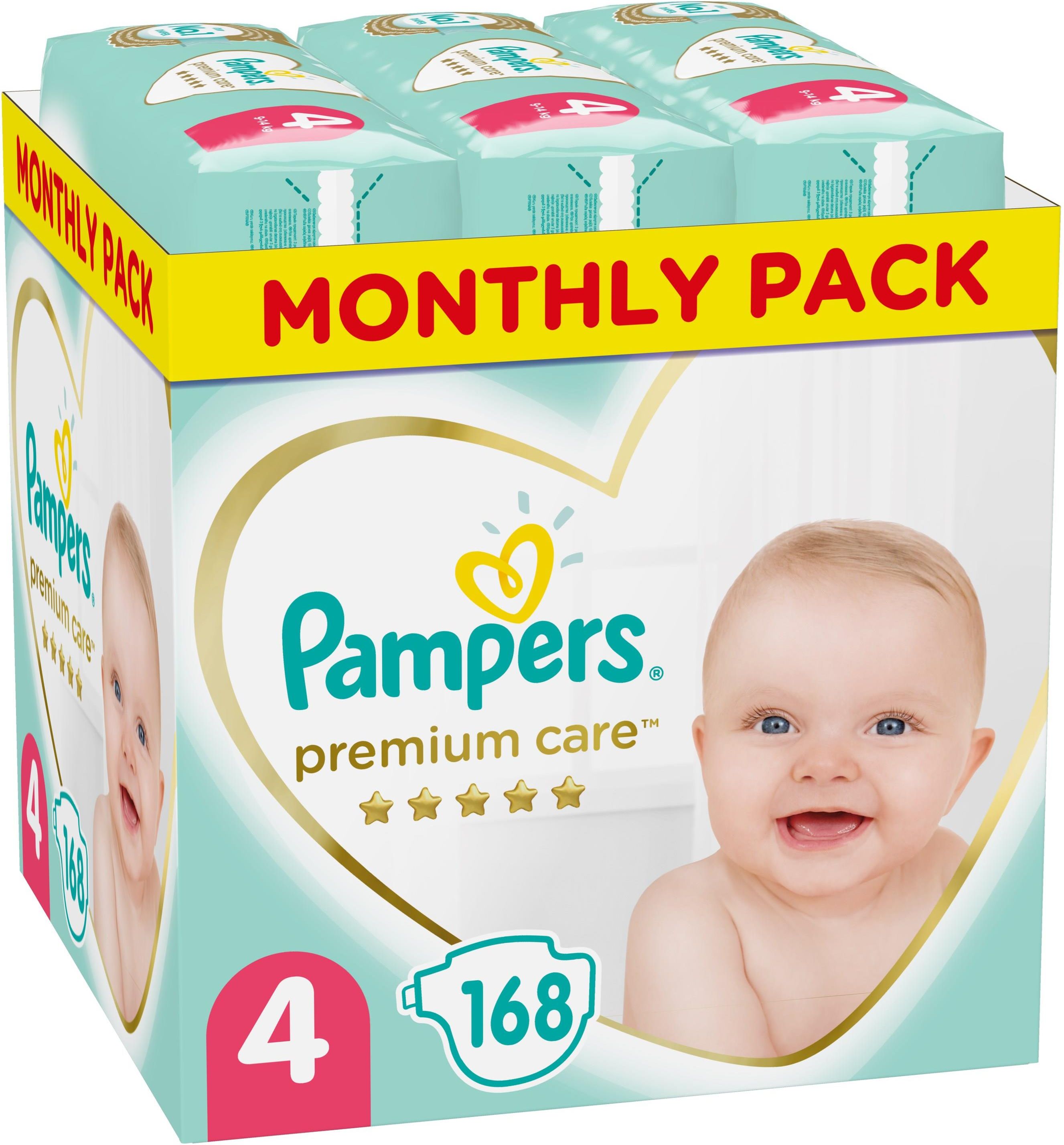 pampers premium care pieluchy rozmiar 4 maxi 8-14kg 168 sztuk