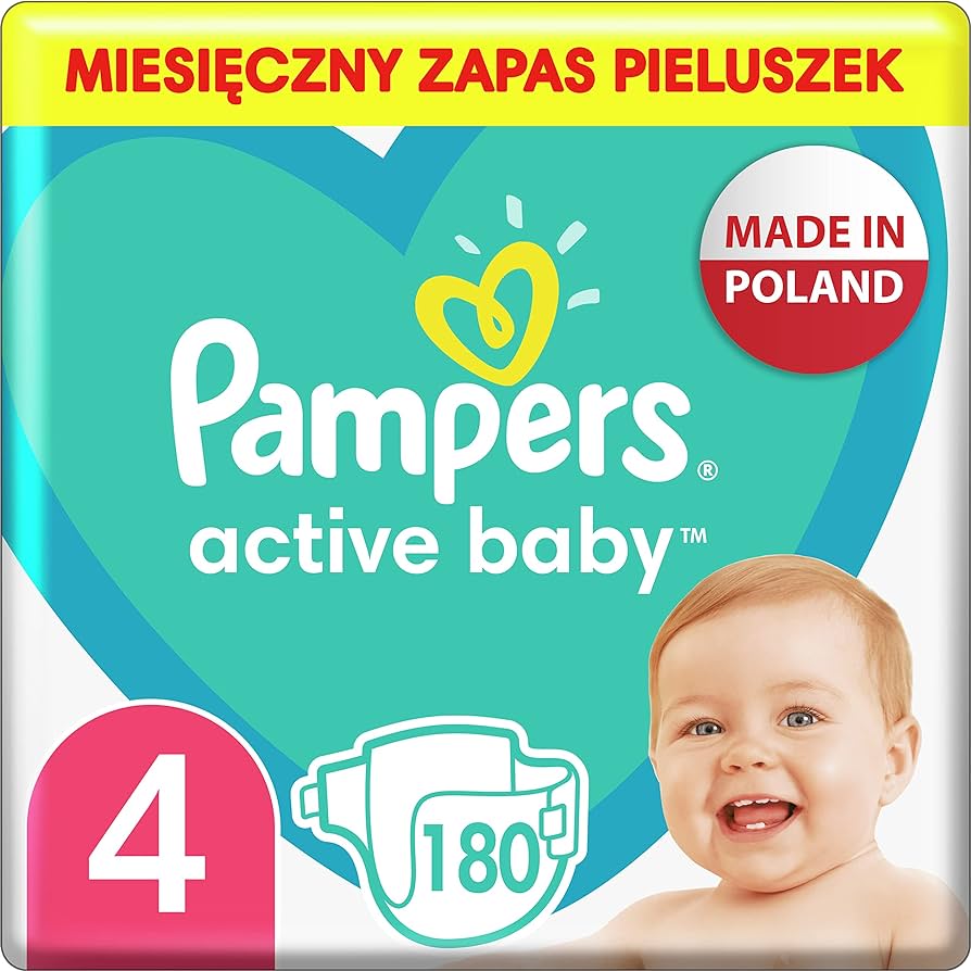 pampers active dry 4 opakowania