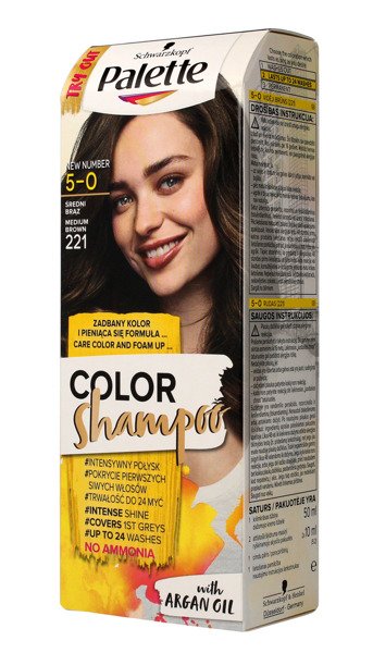 szampon koloryzujacy z pallett brąz