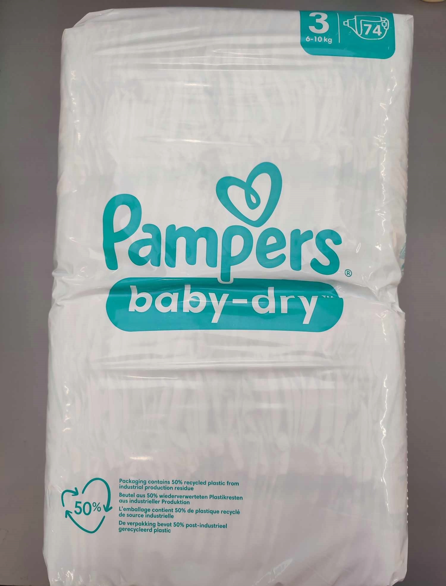 pampers baby dry 3 74 szt