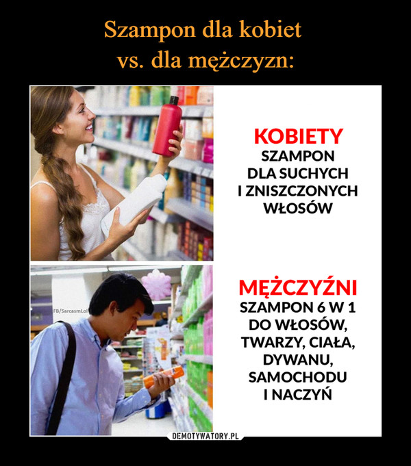 szampon dla kobiet a dla mężczyzn różnica