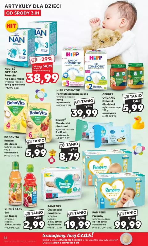 pieluchomajtki pampers 5 kaufland