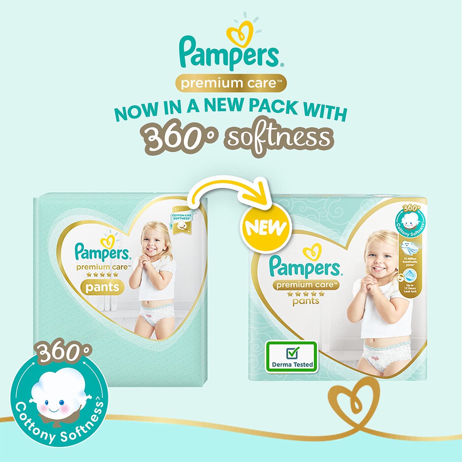 pampers prenium pants large