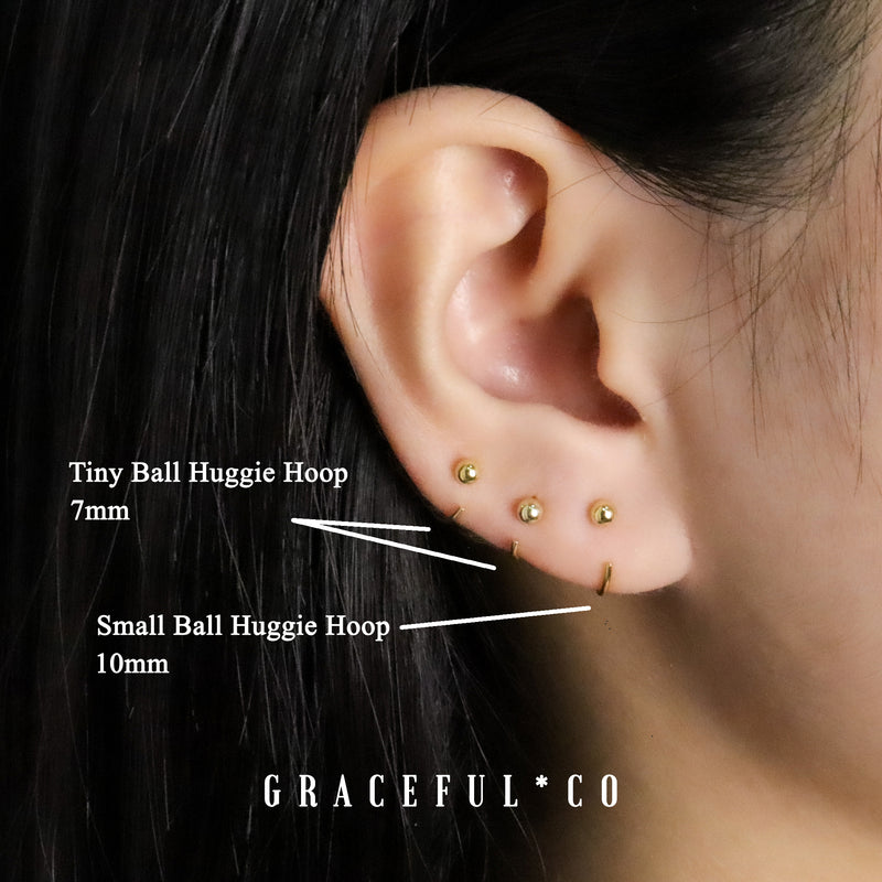 ear huggie ball earrings