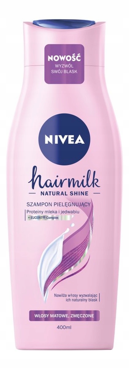 nivea hair milk szampon mleczny do włosów matowych