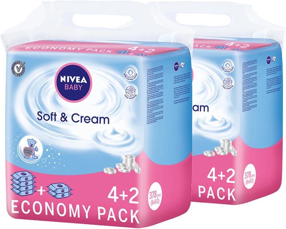 nivea baby chusteczki nawilżane soft & creme