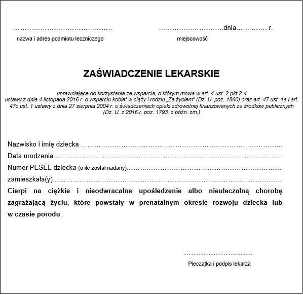 jak napisać upoważnienie na zlecenie do nfz na pieluchy