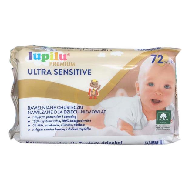 sroka o chusteczki nawilżane lupilu premium ultra sensitive