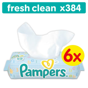 chusteczki pampers 6x64 fresh cleab