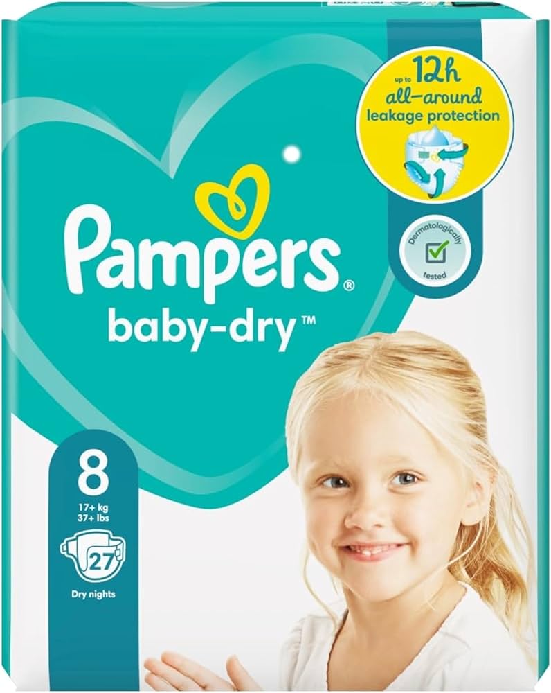 suchy pampers przez pół dnia i dziecka