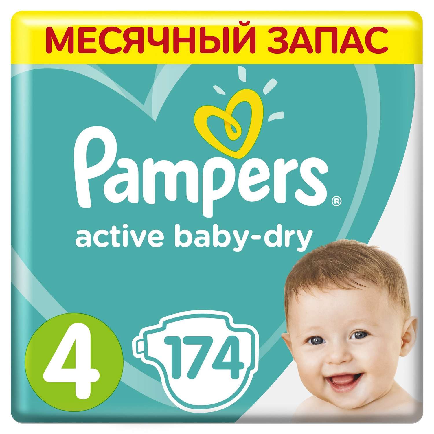 pampers 4 active baby 174 szt