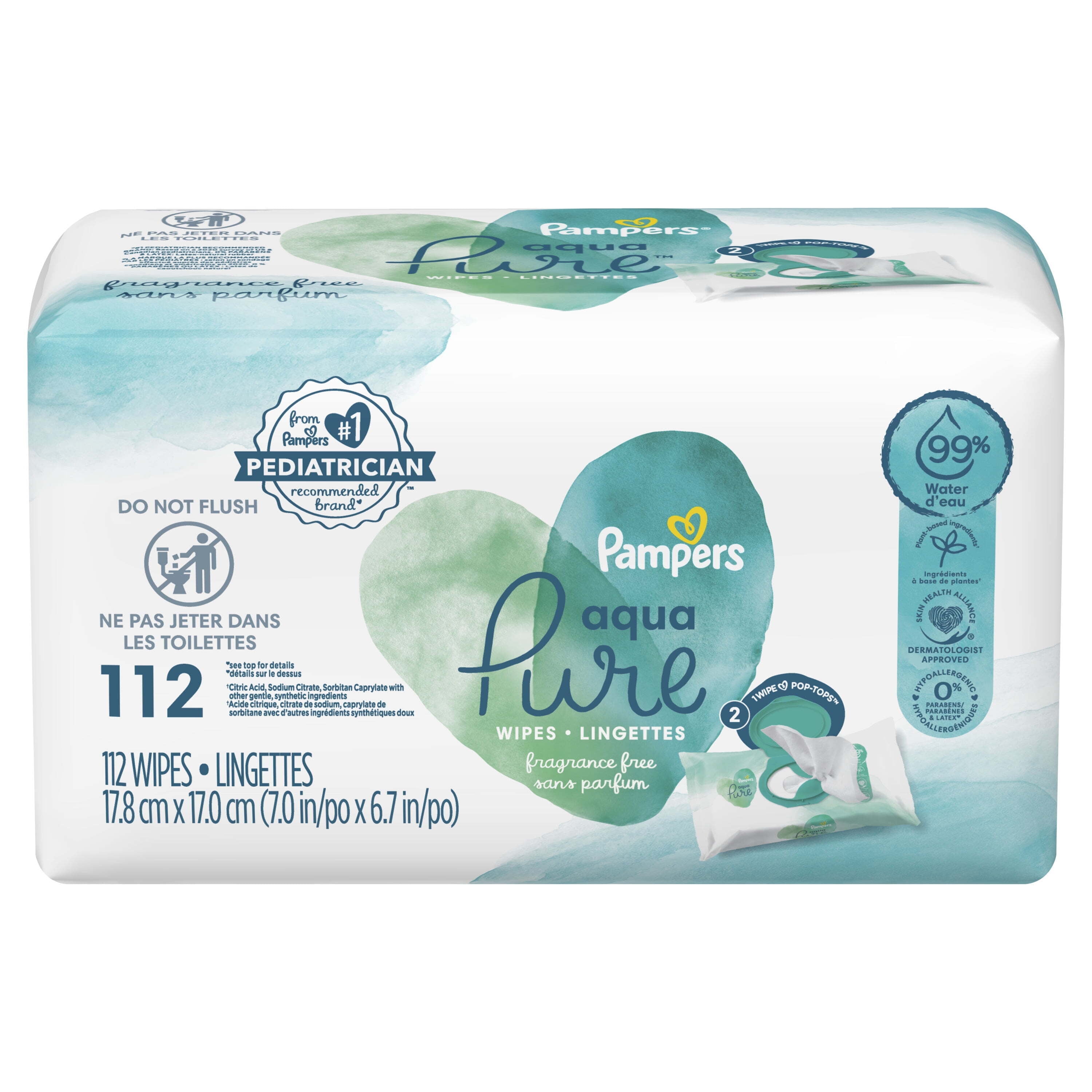 pampers pure water wipes