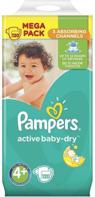 pieluchy pampers active baby mega box plus 4 maxi xxl