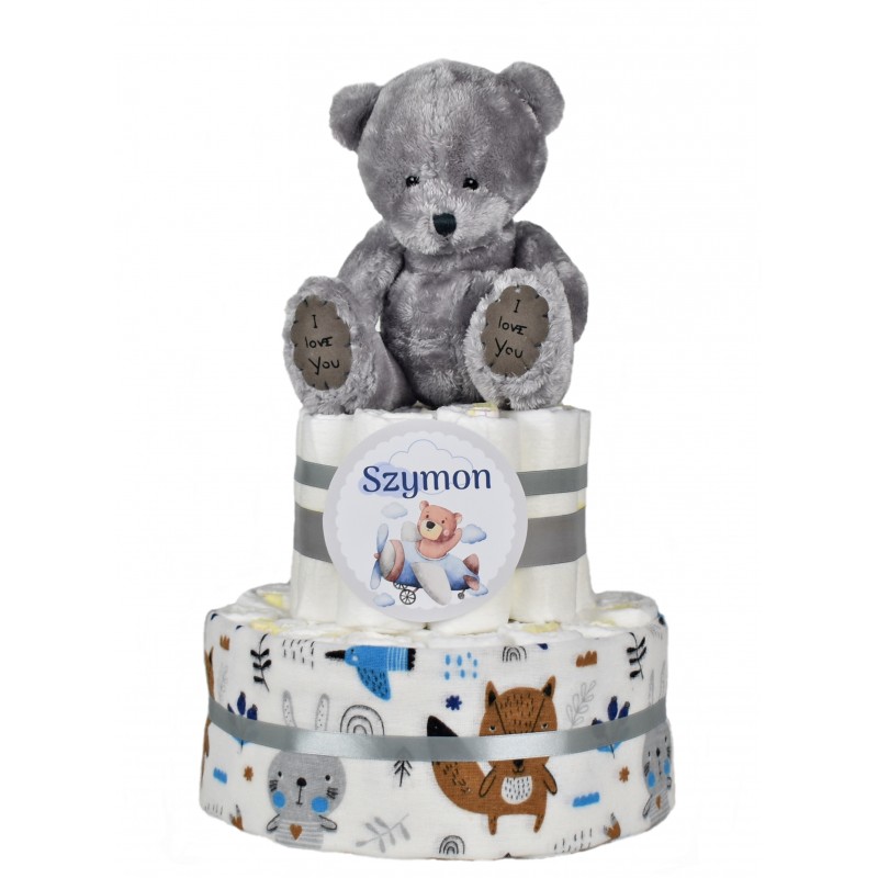 tort z pampersów firmy pampers