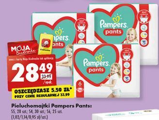 biedronka pampers 4 pieluchomajtki