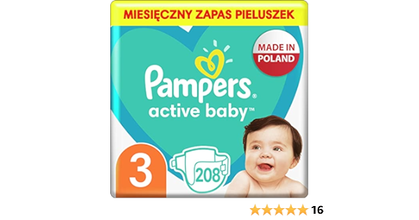 pieluchy pampers 3 208 sztuk