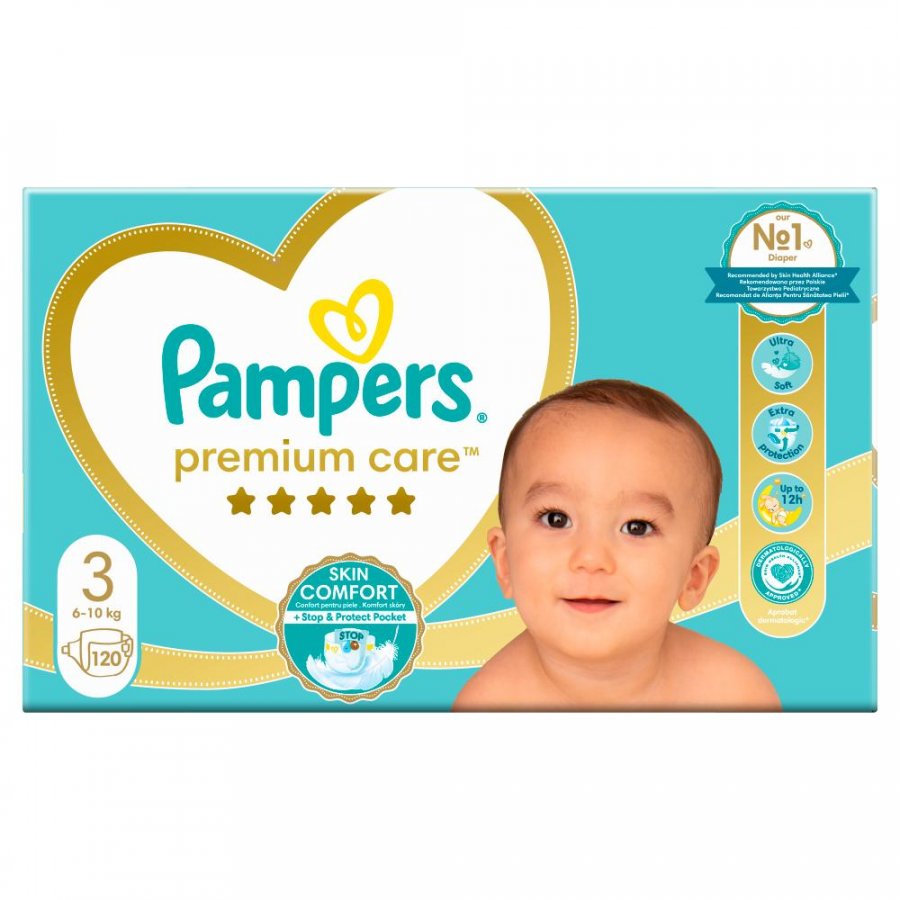 pampers pieluszki premium care 3 midi 120 szt