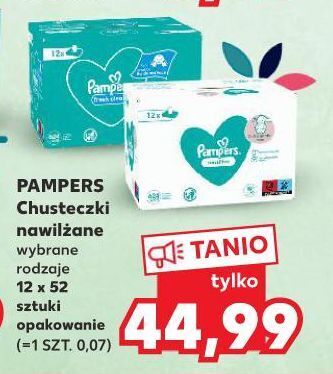 chusteczki pampers kaufland 3x48