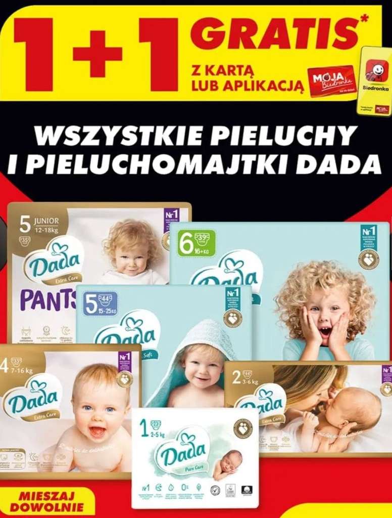 promocja na pieluchy dada biedronka