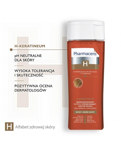 pharmaceris h keratineum szampon wzmacniający 250ml do wlosow oslabionych