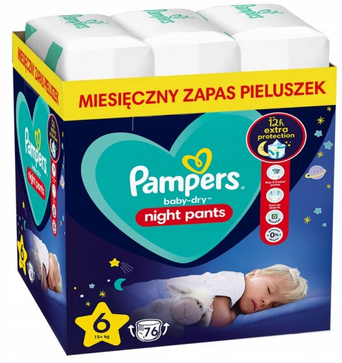 pampers super chłonne na noc